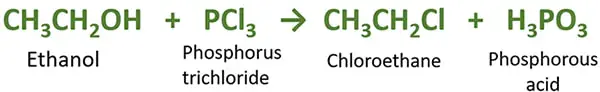 CH3CH2OH + PCl3 Reaction - Ethanol and Phosphorus trichloride